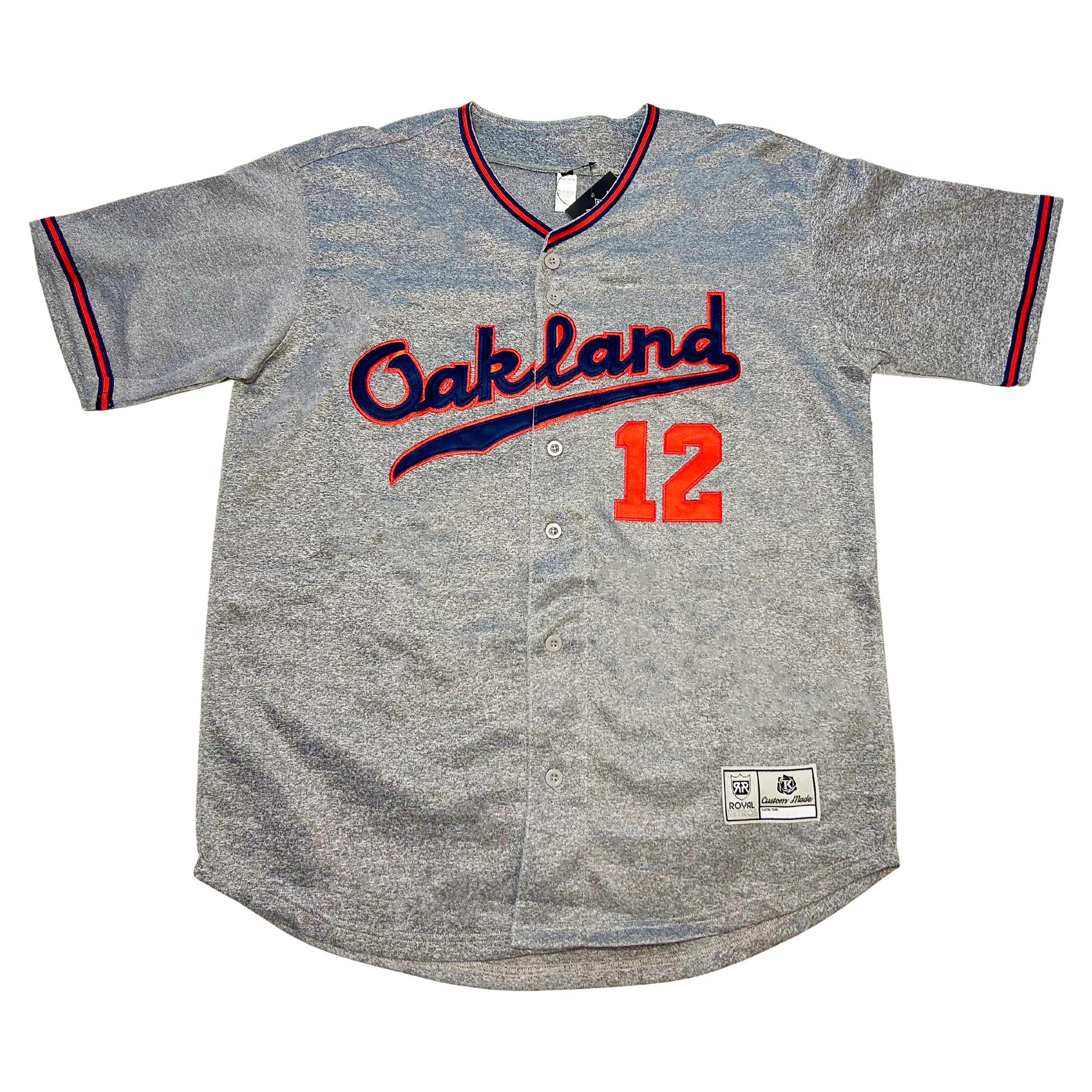 Oakland Oaks Baseball Jersey - Cream - 2XL - Royal Retros