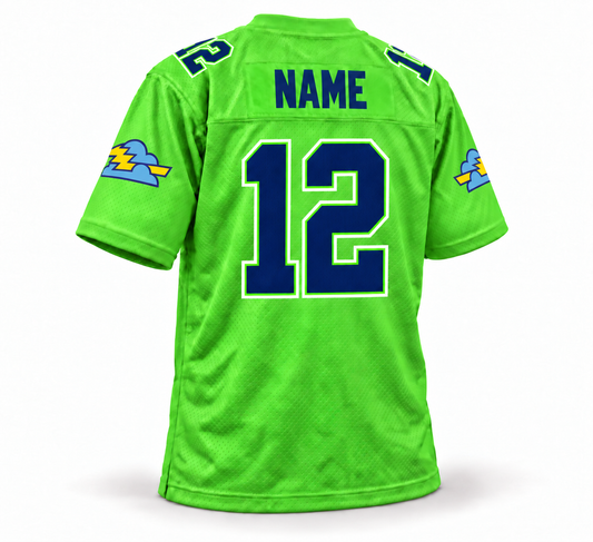 Orlando Thunder WLAF Jersey - Lime Green - Back