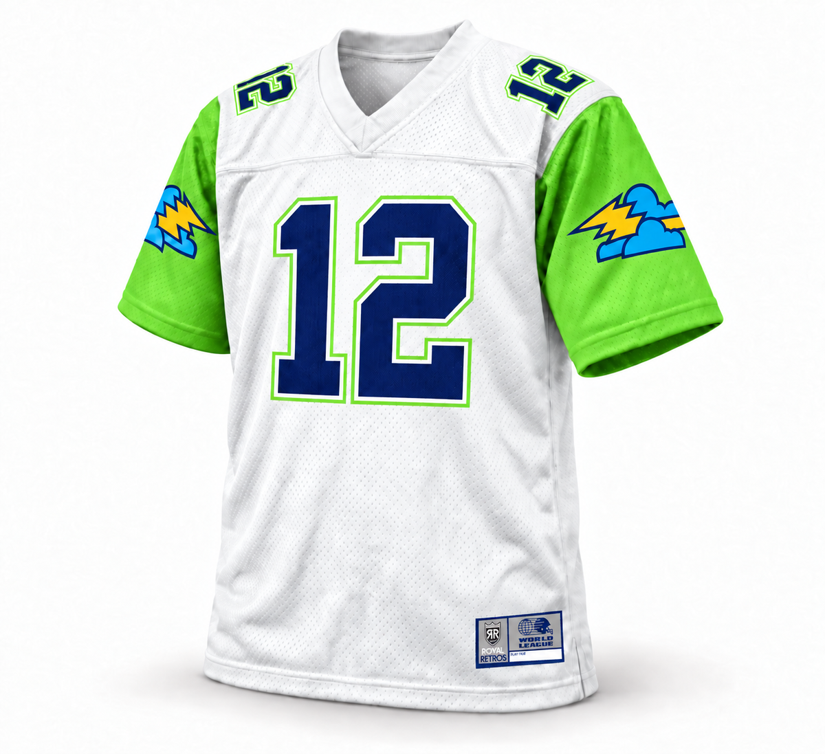 Orlando Thunder WLAF Jersey - White/Green - Front