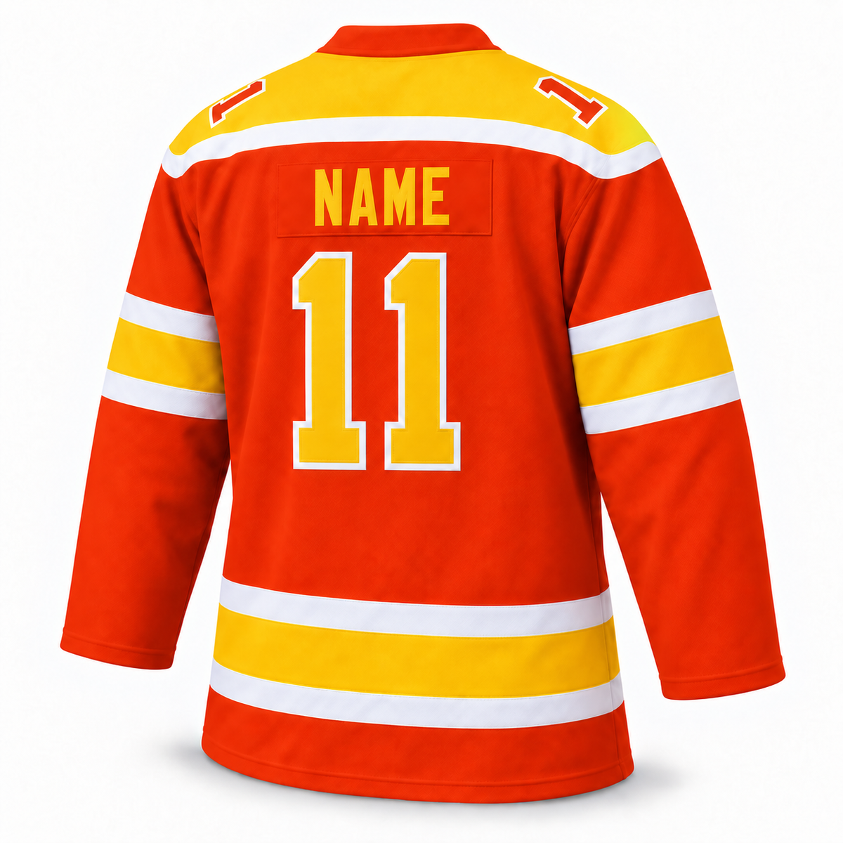 Philadelphia Blazers custom orange jersey back, NAME 11