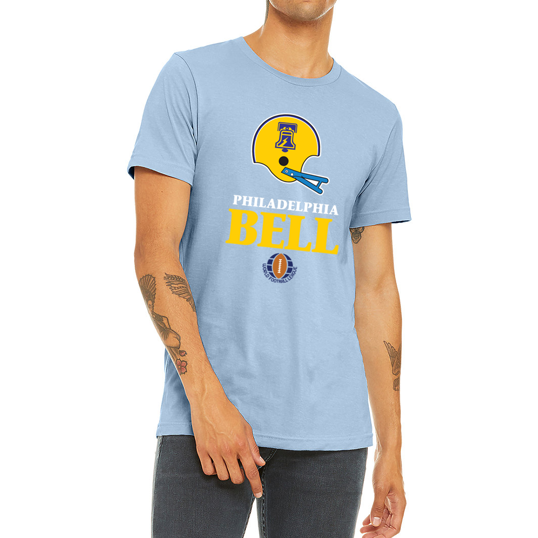Philadelphia Bell WFL T-shirt light blue Royal Retros
