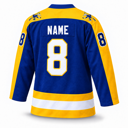 1974 Phoenix Roadrunners jersey — blue custom mockup back, number 8