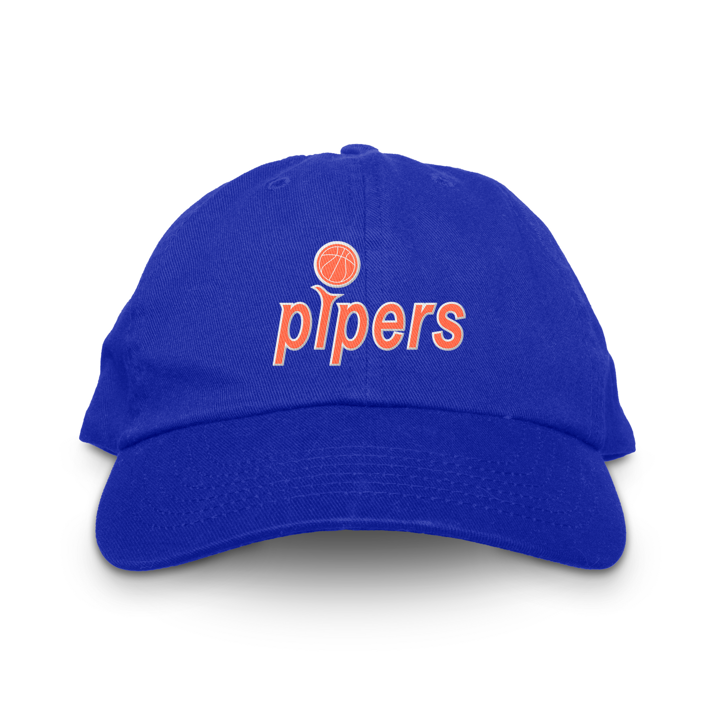 Blue baseball cap featuring Pittsburgh Pipers design, inspired by Connie Hawkins