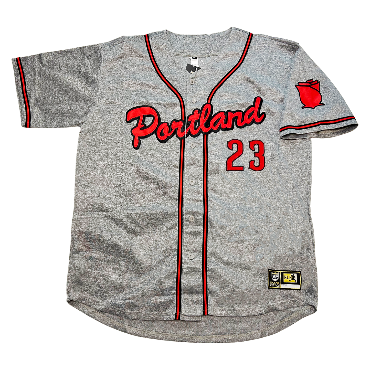 Portland Rosebuds NLB Jersey - Small / Gray - Jerseys