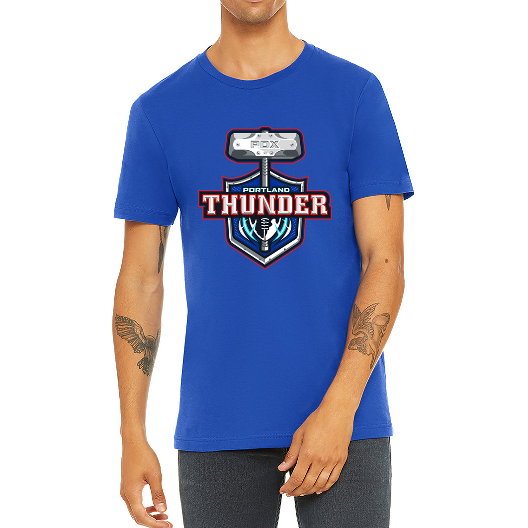 Portland Thunder Arena Football League T-shirt blue Royal Retros
