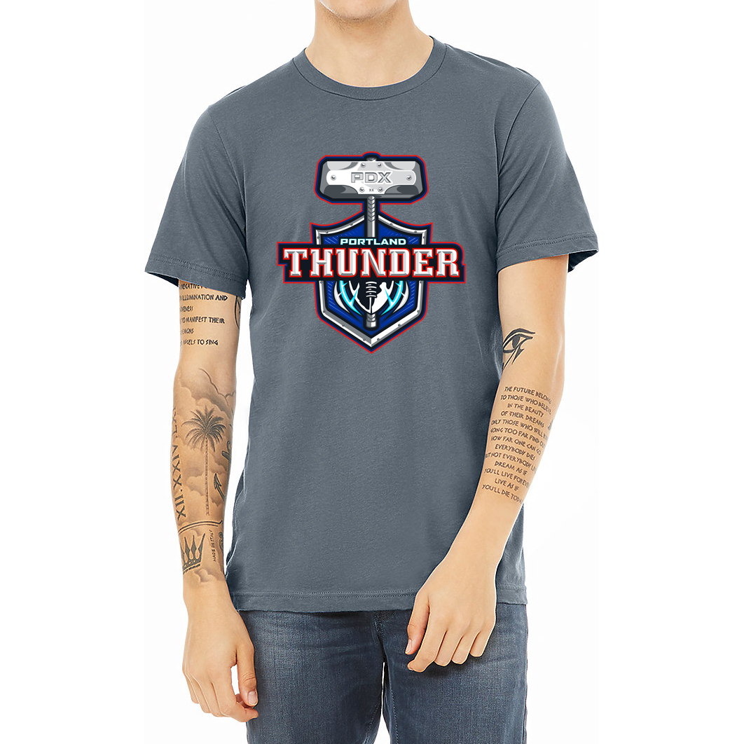 Portland Thunder Arena Football League T-shirt steel blue Royal Retros