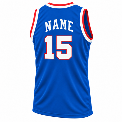1948–49 Rochester Royals blue jersey, back, NAME and number 15