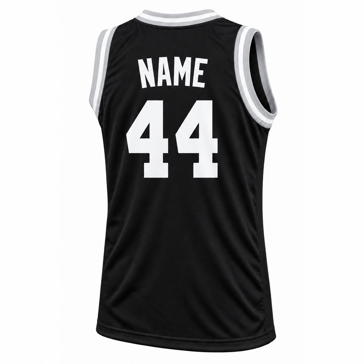 San Antonio ABA Jersey 1973–74 Black white letters back, NAME and number 44