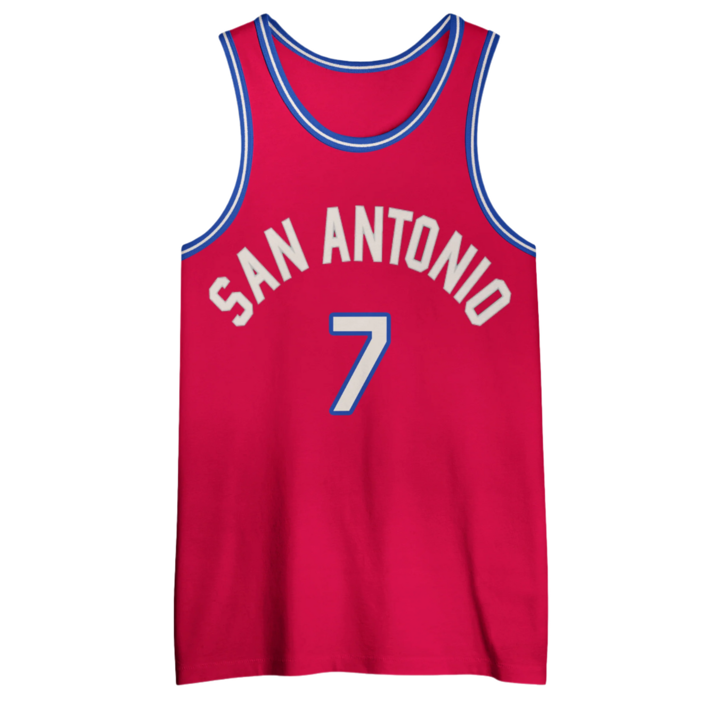 Red San Antonio ABA Jersey featuring classic Dallas Chaparrals design for sports fans