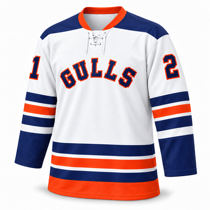 WHL San Diego Gulls white front hockey jersey mockup
