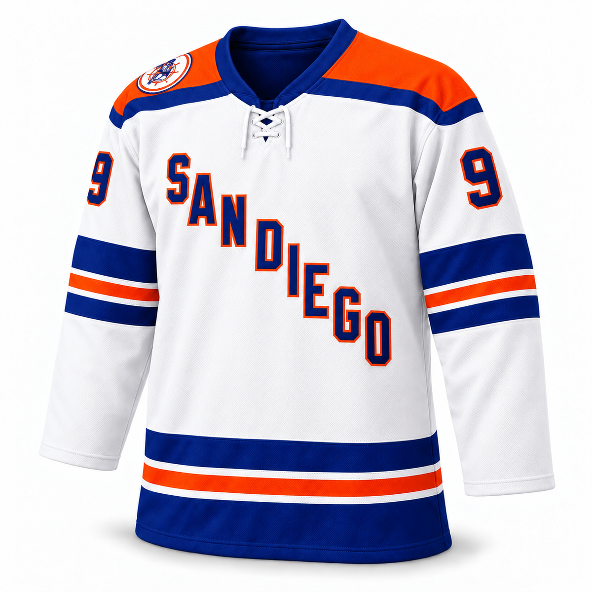 San Diego Mariners white San Diego jersey front, number 9