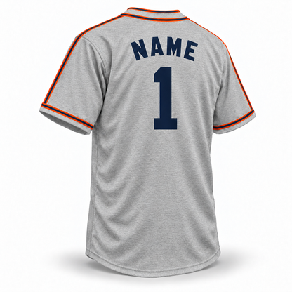 San Francisco Sea Lions NLB jersey, gray wool flannel back with solid navy NAME and number 1.