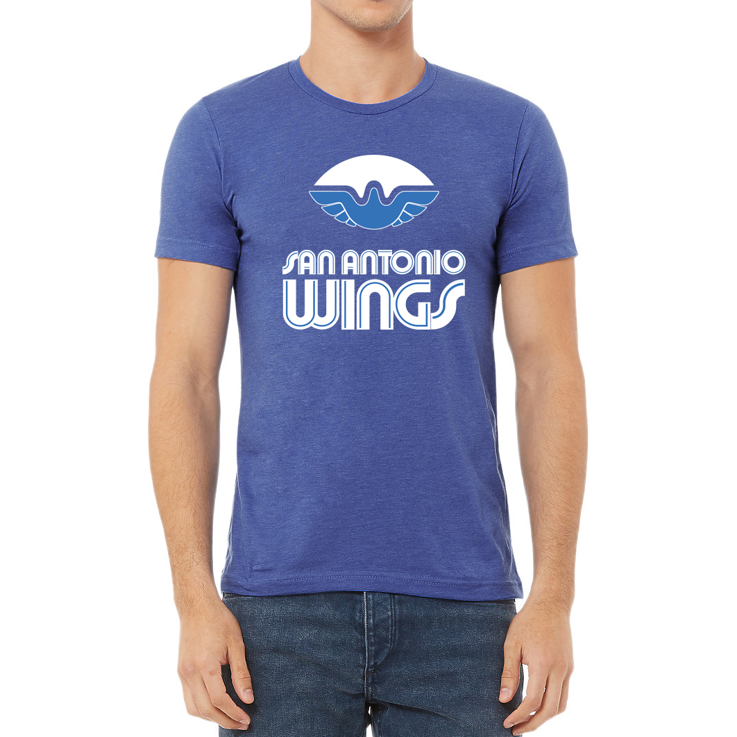 San Antonio Wings WFL T-shirt blue Royal Retros