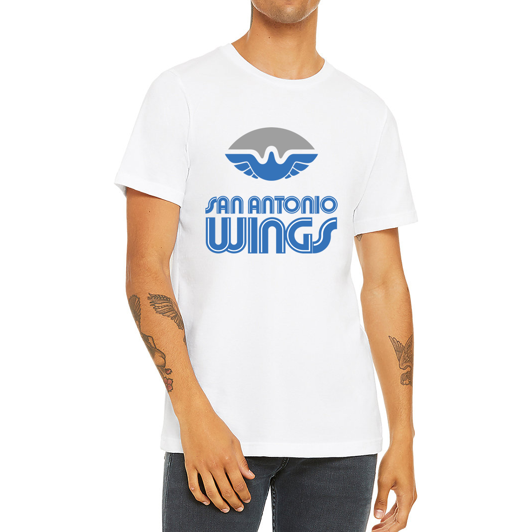 San Antonio Wings WFL T-shirt white Royal Retros