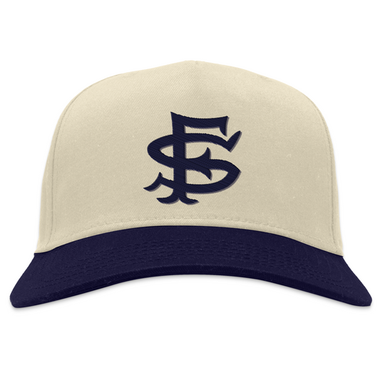 San Francisco Seals Snapback Hat - Navy/ Natural / One Size - Hats