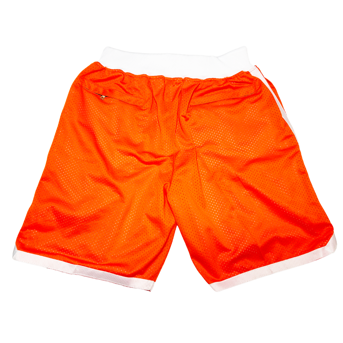 Orange mesh basketball shorts from Spirits of St Louis, honoring American Basketball Association