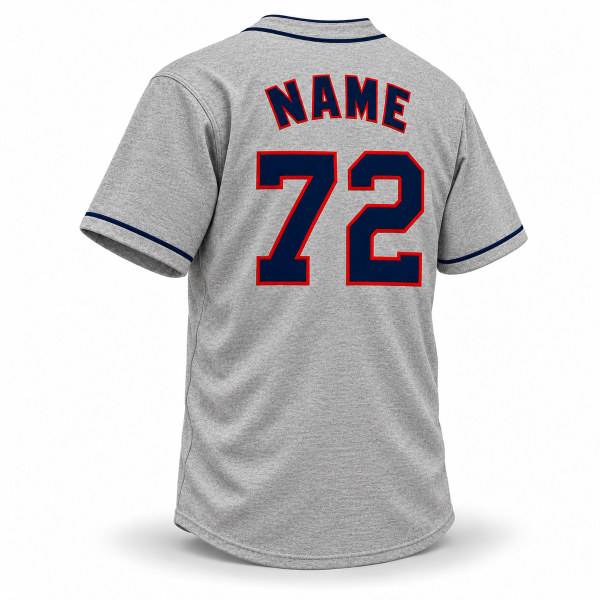 St Louis Stars NLB Jersey – gray wool back, NAME and 72 in navy with red outlines
