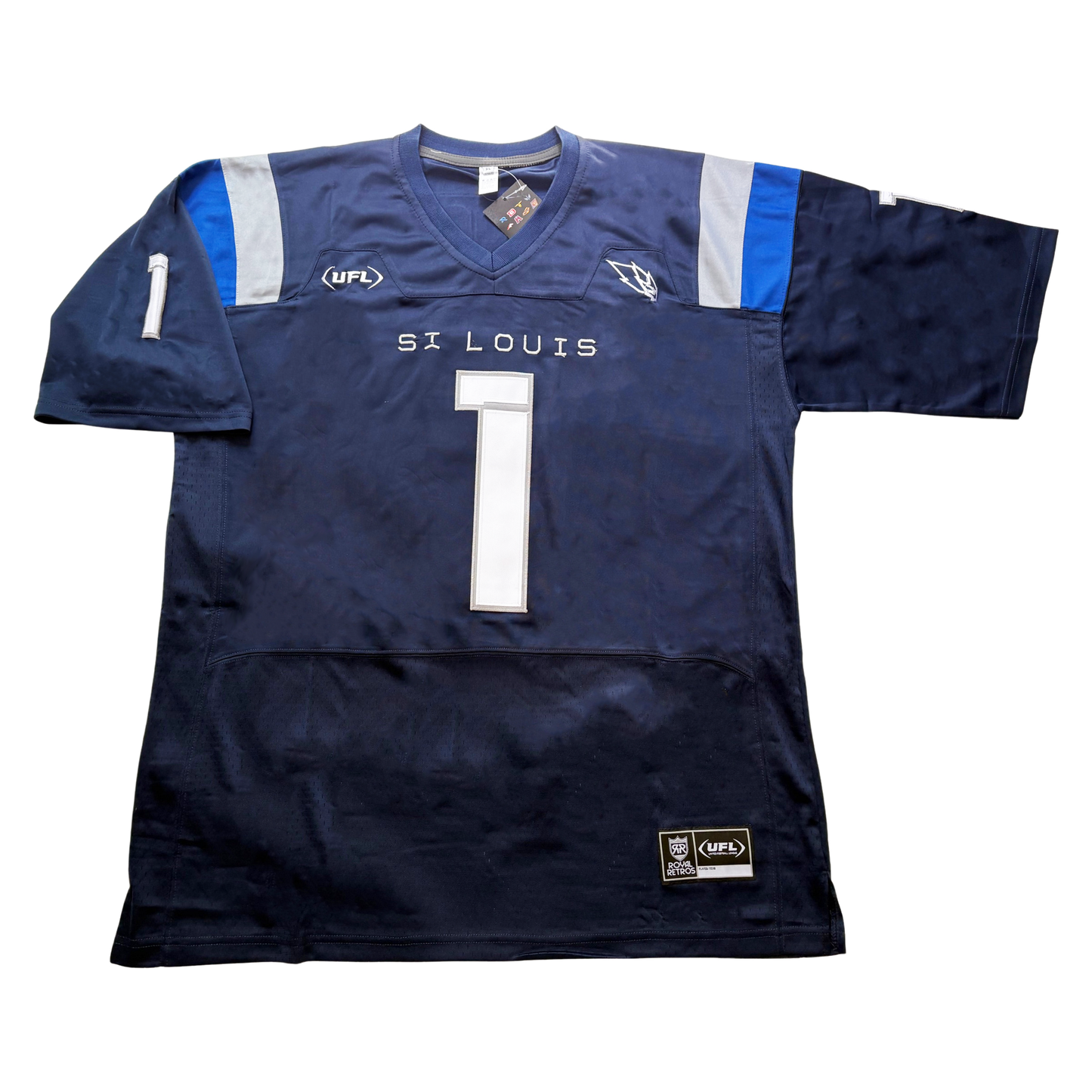 St Louis Battlehawks Kaw is Law UFL Jersey - Small / Navy - Jerseys