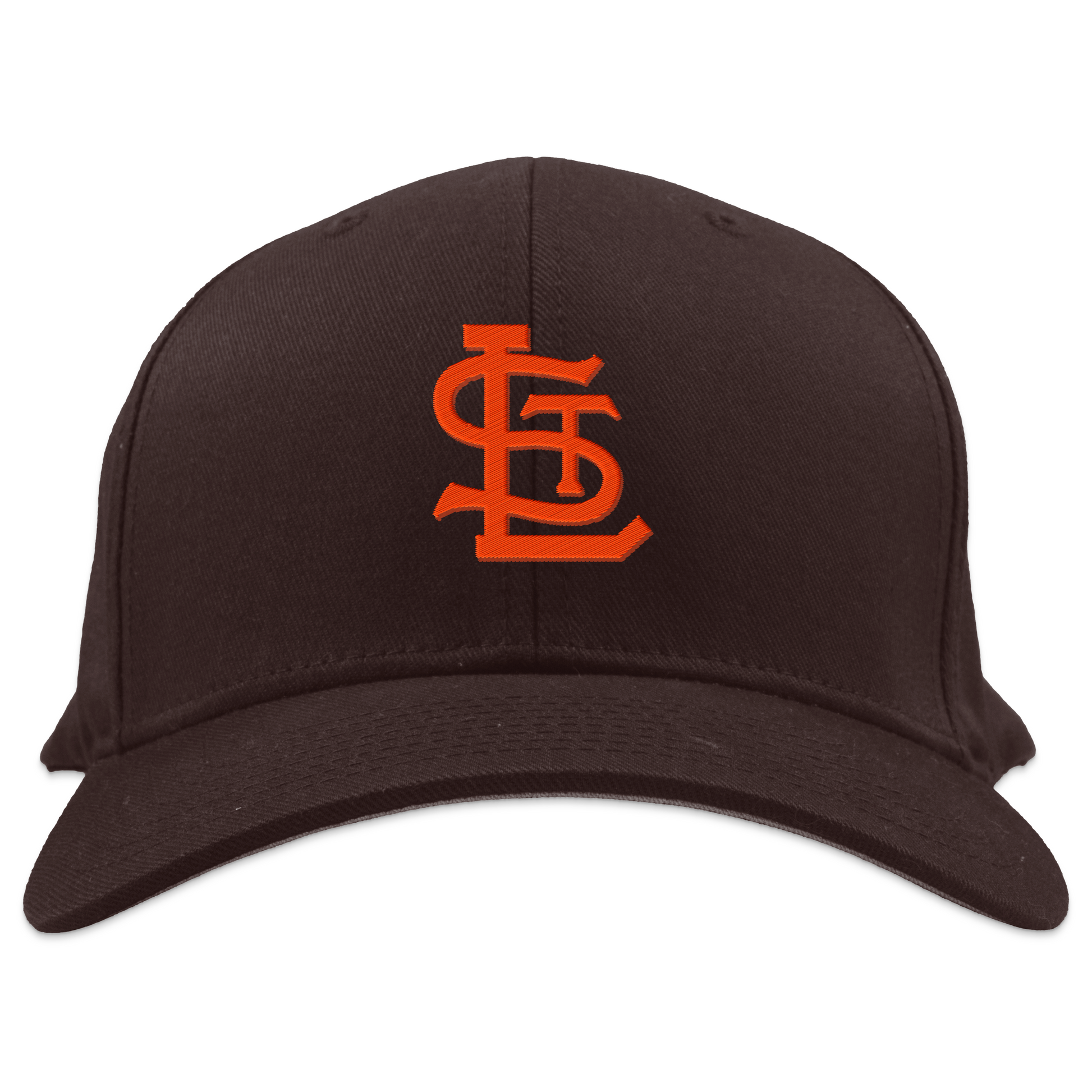 St. Louis Browns cap. Brown. Interlocking orange STL. Royal Retros