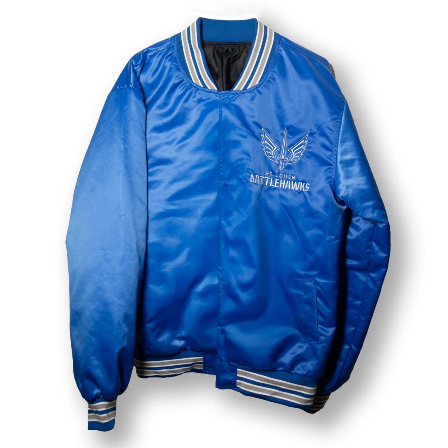 St Louis Battlehawks Satin Jacket - Small / Blue - Jackets
