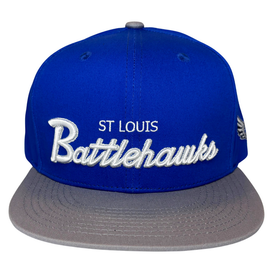 St Louis Battlehawks Script Snapback Hat - One Size Fits Most / Blue - Hats