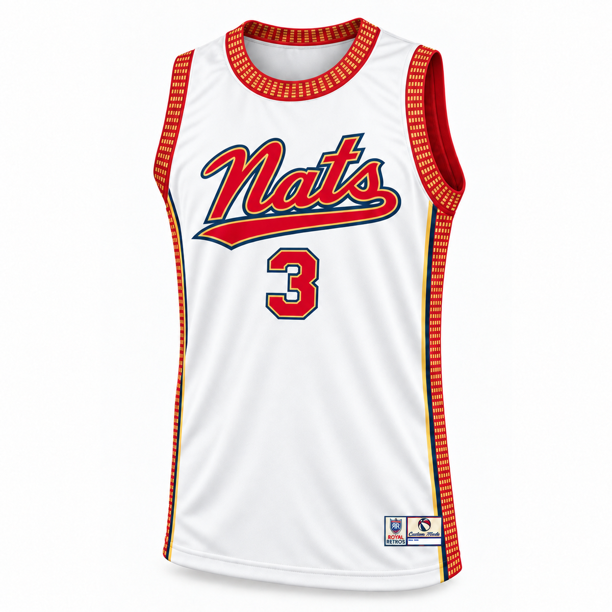 Syracuse Nats white jersey front, number 3.