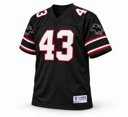 Tampa Bay Bandits USFL Remix jersey mockup — black front, number 43