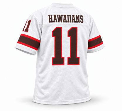The Hawaiians WFL Jersey — white back, HAWAIIANS and number 11