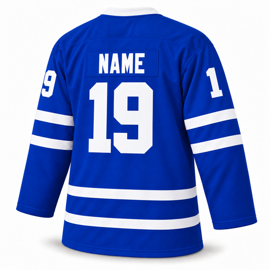 CHL Tulsa Oilers blue jersey back mockup, number 19