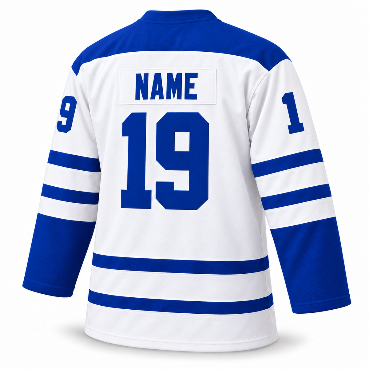 CHL Tulsa Oilers white jersey back mockup, number 19