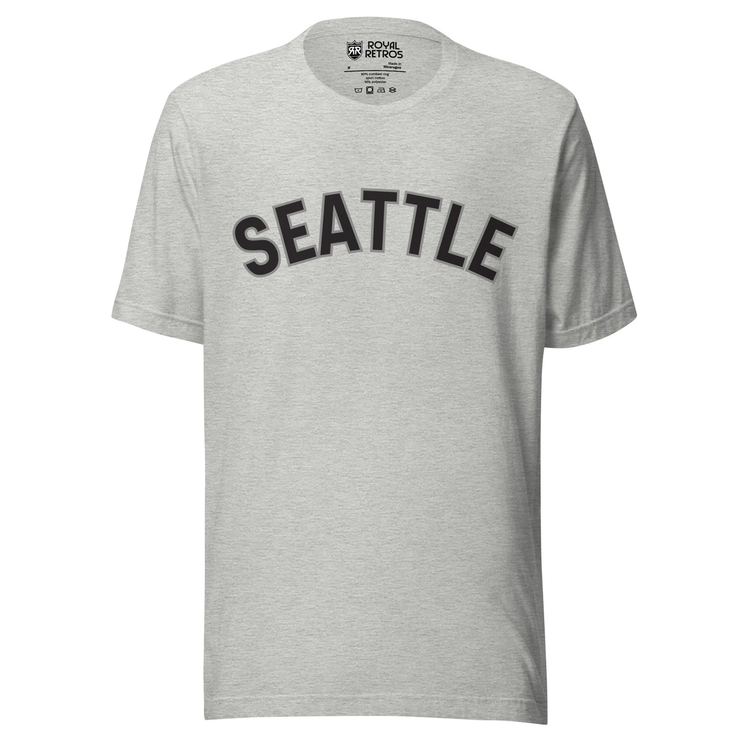 Seattle Steelheads wordmark t-shirt in athletic heather gray with the Steelheads script wordmark printed across the chest