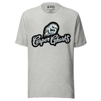 Casper Ghosts T-shirt in athletic heather grey — ghost mascot above Casper Ghosts in white script