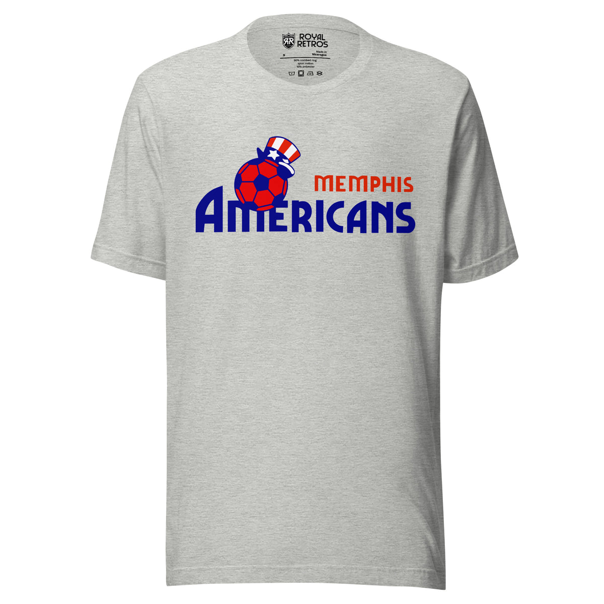 Memphis Americans T-Shirt Athletic Heather Royal Retros