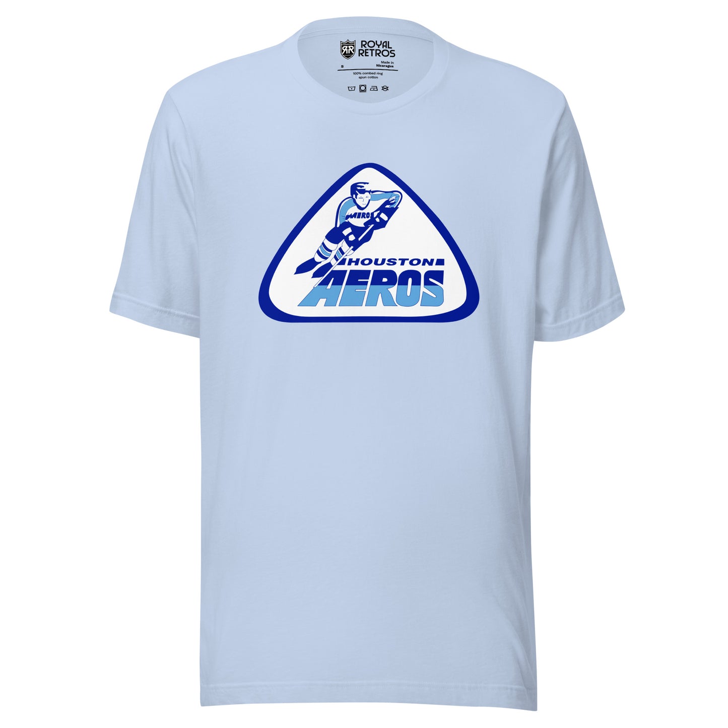 Houston Aeros T-Shirt WHA light blue Royal Retros