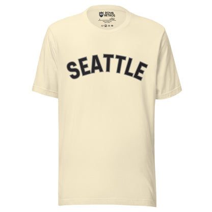 Seattle Steelheads wordmark t-shirt in natural cream with the Steelheads script wordmark printed across the chest