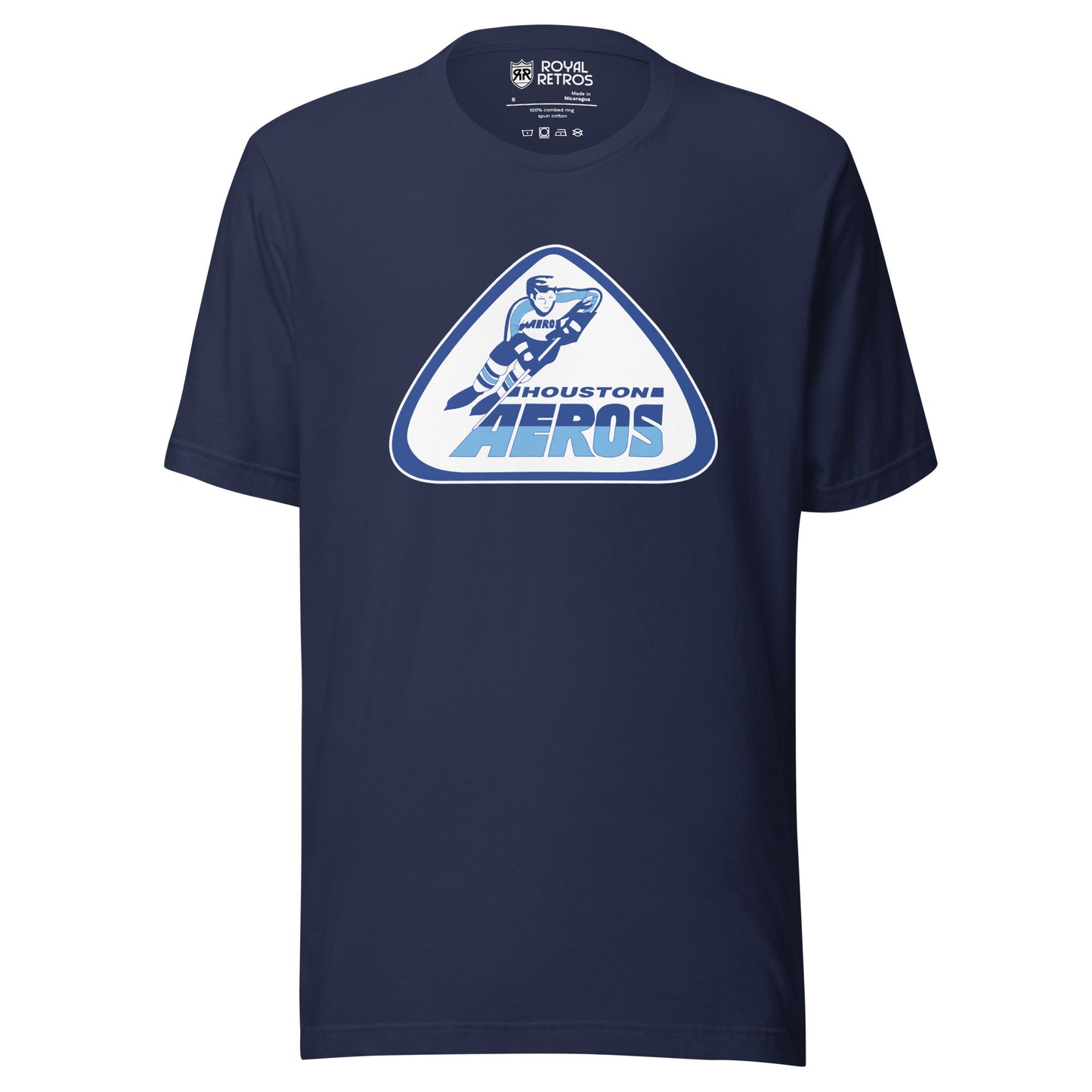 Houston Aeros T-Shirt WHA navy Royal Retros