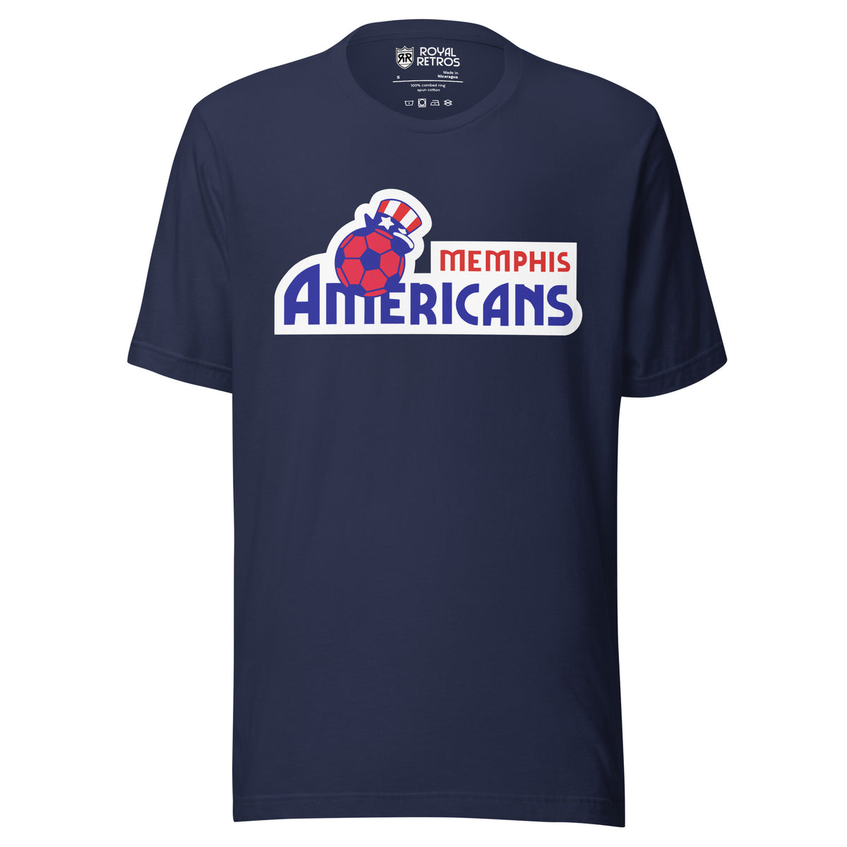 Memphis Americans T-Shirt Navy Royal Retros