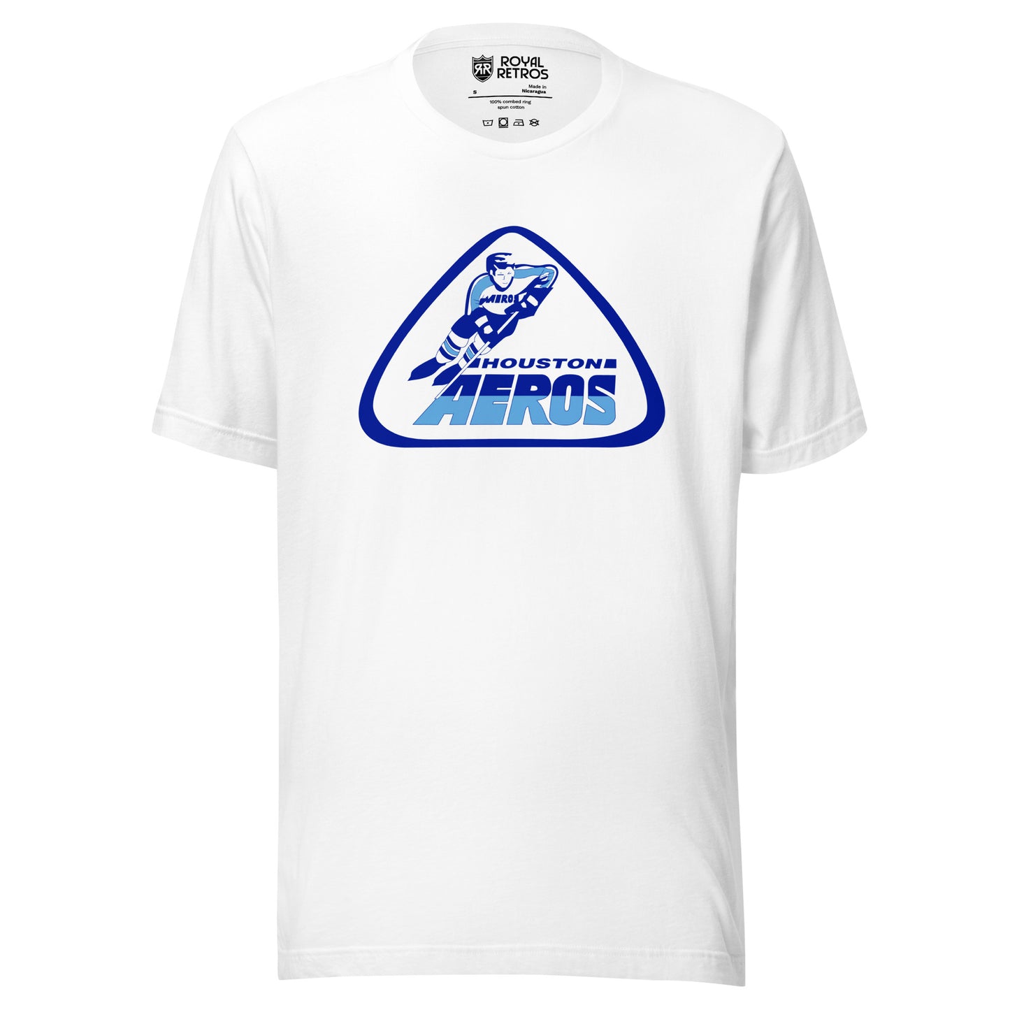 Houston Aeros T-Shirt WHA white Royal Retros