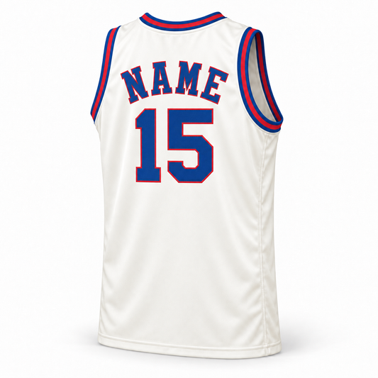 1970-72 Utah Stars white basketball jersey back, NAME and number 15
