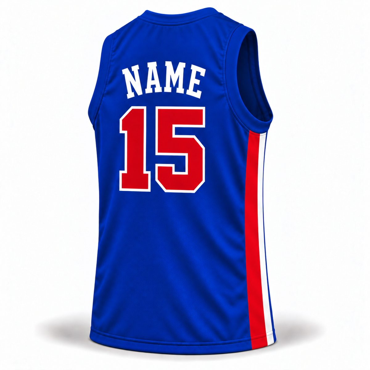 1974-75 Utah Stars Jersey blue back mockup, NAME and number 15
