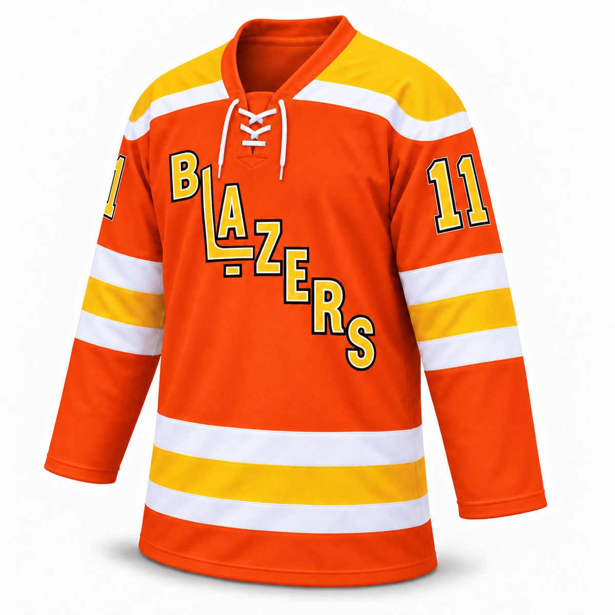 Vancouver Blazers custom hockey jersey orange front