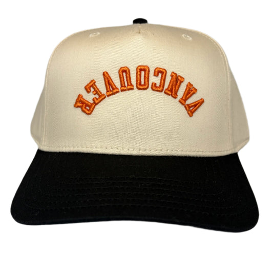 Vancouver Upside Down Baseball Cap - Black/Natural / One Size - Hats