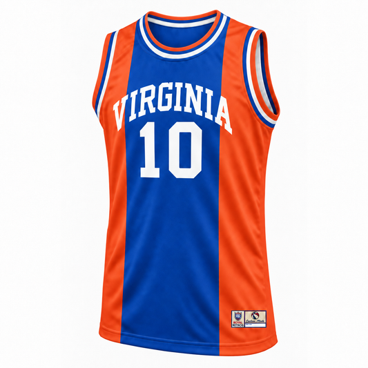 1975-76 Virginia Squires blue and orange jersey front, number 10