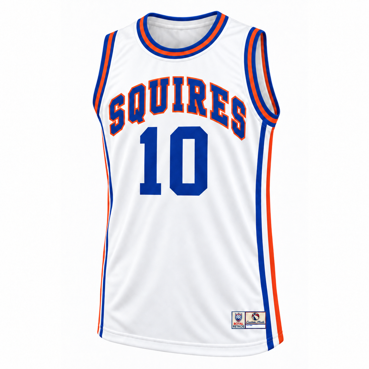 1975-76 Virginia Squires white jersey front, number 10