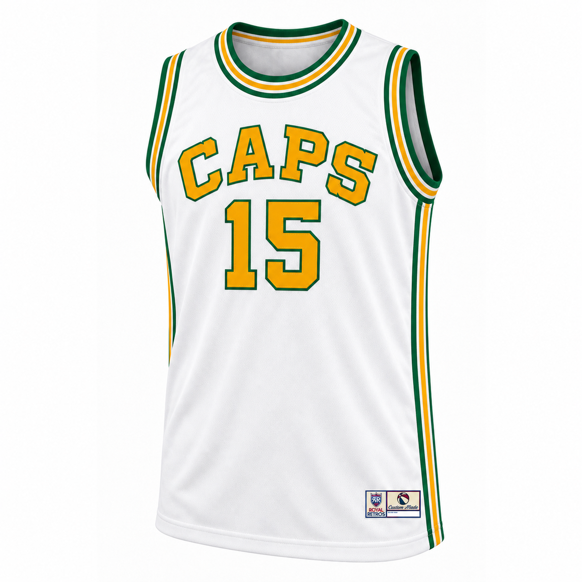 Washington Caps white jersey front, number 15