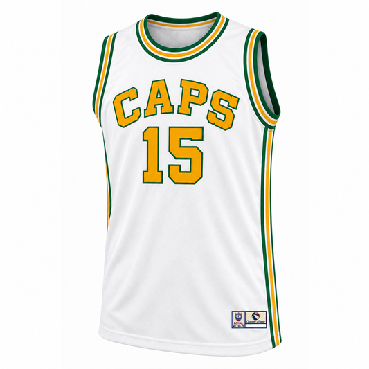 Washington Caps white jersey front, number 15