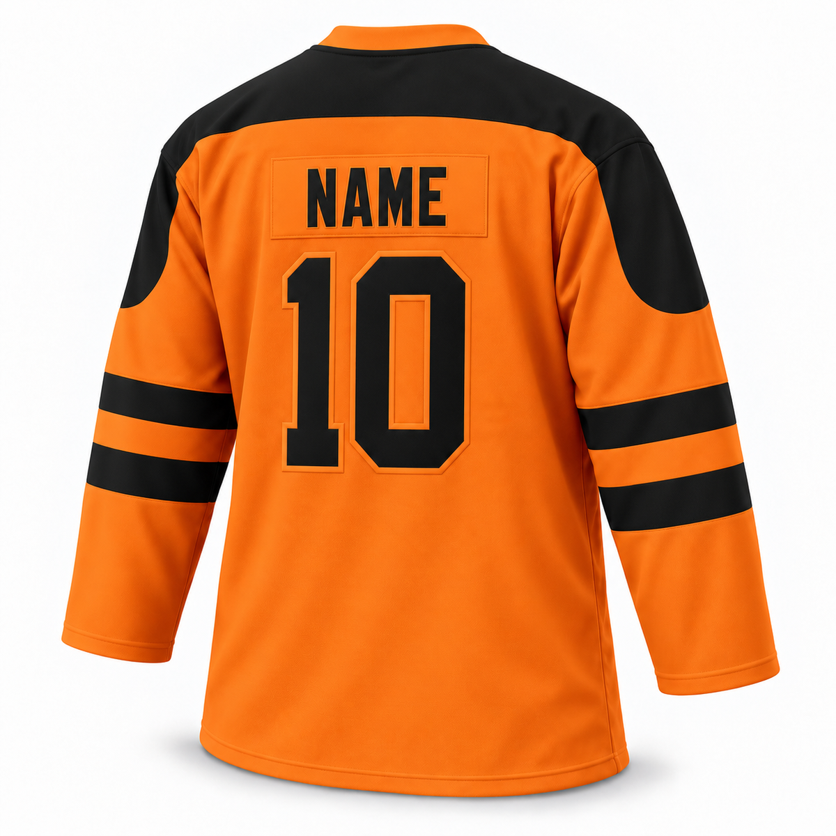 Winnipeg Warriors orange back hockey jersey mockup