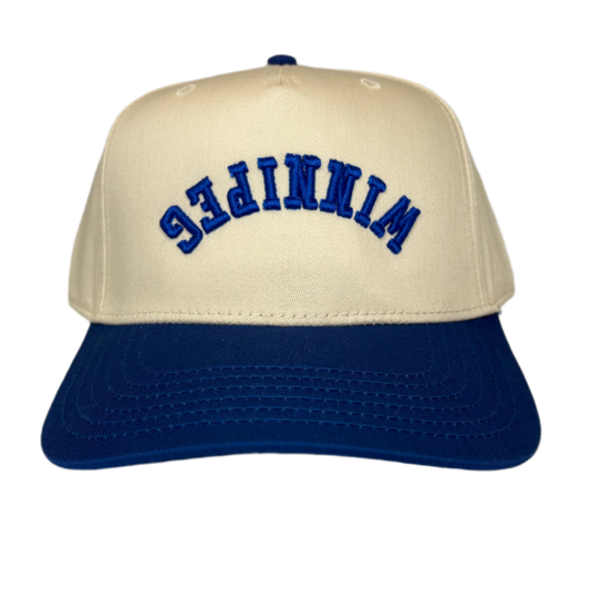 Winnipeg Upside Down Baseball Cap - Royal/ Natural / One Size - Hats