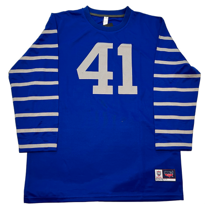 1946 Buffalo Bisons AAFC Jersey blue with silver numerals and number #41 Royal Retros