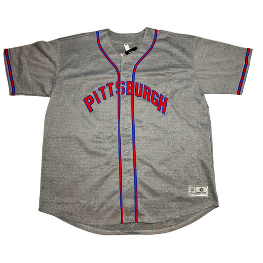 Gray Pittsburgh Baseball Jersey featuring a classic design for fans of Pittsburgh baseball